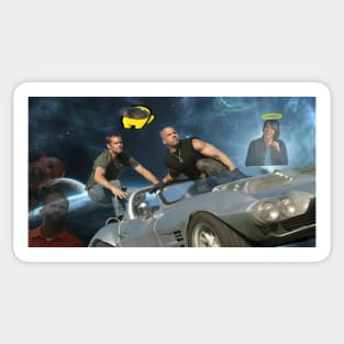 Fast and Furious in Space Sticker
